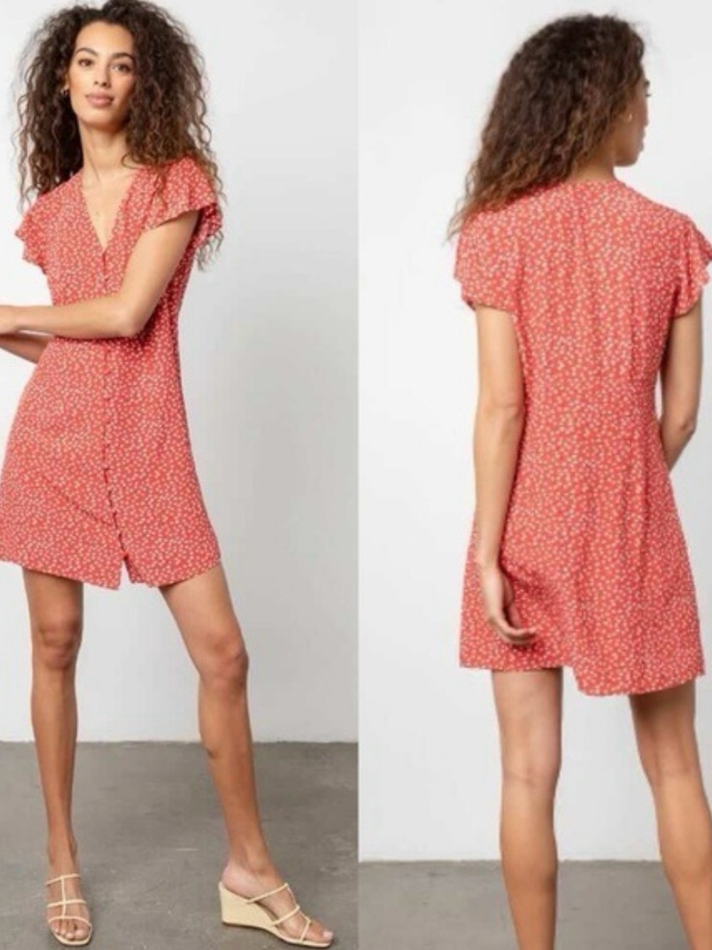 Rails Helena Carmine Daisies Mini Dress Size Large Floral Cottagecore Whimsy